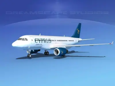 Airbus A319 Cyprus 3D model