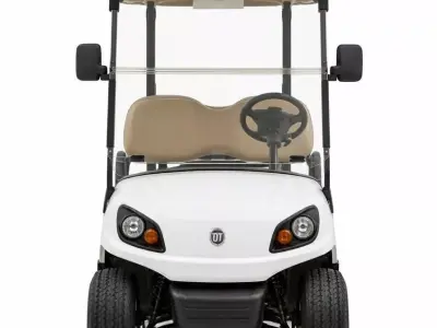 White 4Passenger Electric Golf Car 3D model