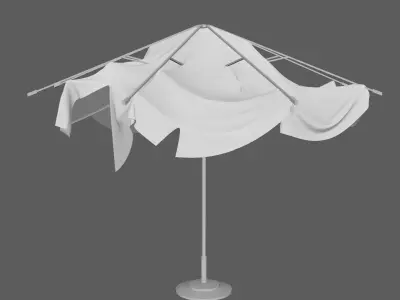 Ruind umbrella Free 3D model