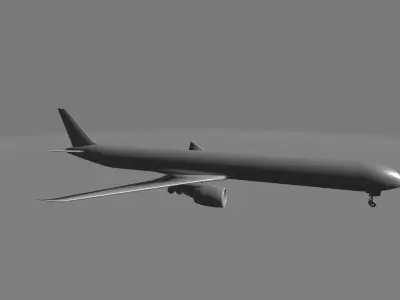 Boeing 777 Free low-poly 3D model