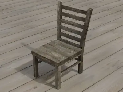 Medieval Chair Free low-poly 3D model