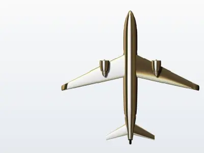 Airplane flying in sky 3D print model