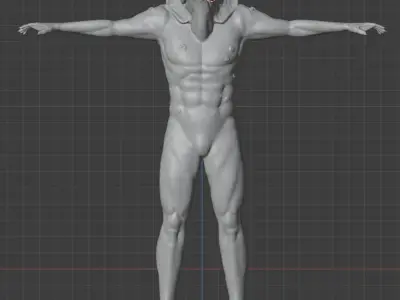 Fish-human hybrid 3D model