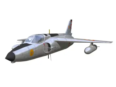 Folland gnat F1 3D model