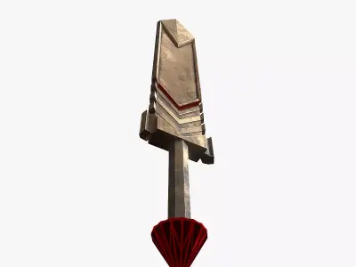 Bronze Dwarf Sword Low-poly 3D model