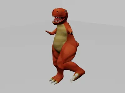 Timesplitters Dinosaur rigged Low-poly 3D model Low-poly 3D model