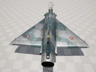 Rigged Dassault Mirage Fighter 3D model