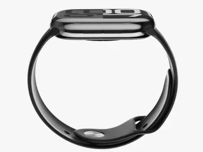 Apple Watch Series 10 Jet Black and Titanium Gold 3D model