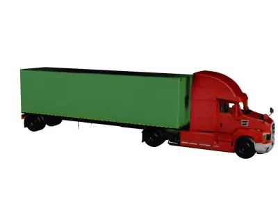 Generic Semi Truck Long Haul Freight Transport 01 3D model