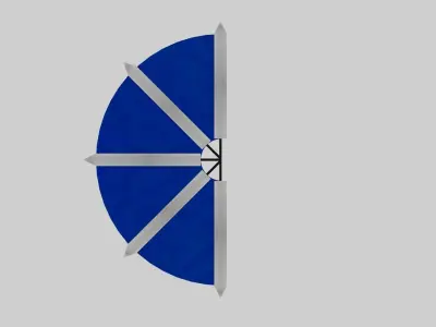 Kitana Fan Blade 3D Model Low-poly 3D model