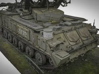 SPU 2 P25M1 launcher on the GM-568 tracked chassis 3D model