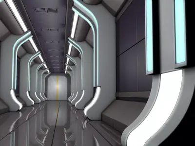 Sci Fi Corridor Laboratory  3D model
