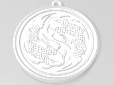 HM Fish Keychain 3D print model