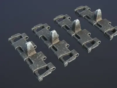 T-55 Tank Tracks 3D model