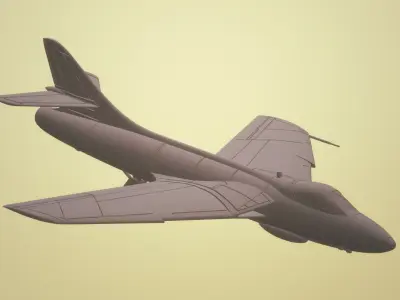 HAWKER HUNTER F6 1-72 SCALE HIGHLY DETAILED MODEL 3D print model
