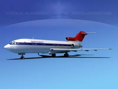 Boeing 727-100 Northwest 1 3D model