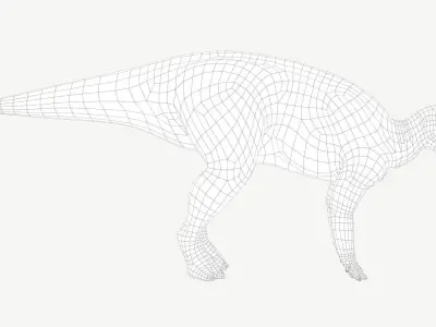 Protohadros dinosaur Low-poly 3D model