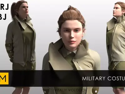 Military costume 3D model