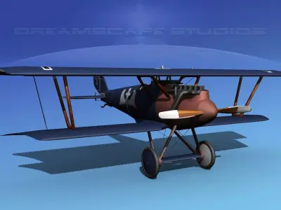 Pfalz DIII Fighter V03 3D model