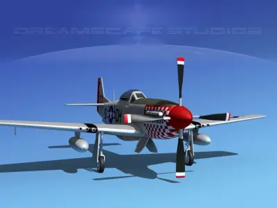 P-51D Mustang Lady Barbara 3D model