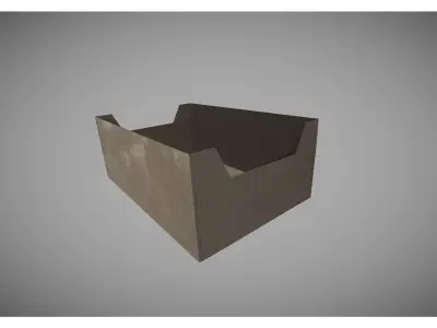 low poly crates collection cardboard box Low-poly 3D model