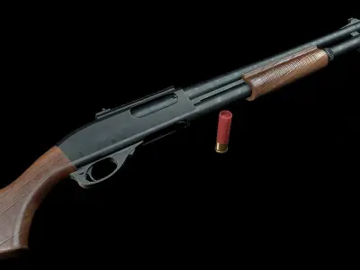 Remington Model 870 Free low-poly 3D model