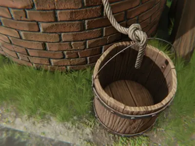 Water Well Low-poly 3D model