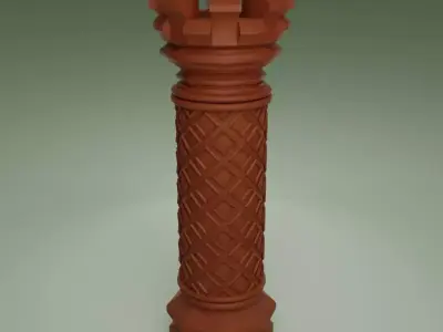 Crenellated Chimney Pot Free 3D model
