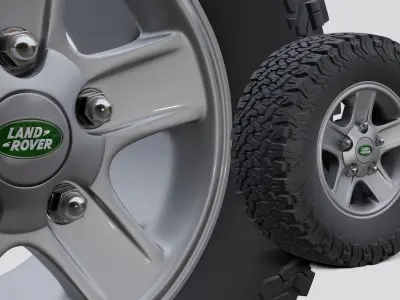 Defender Alloy Wheel 3D model