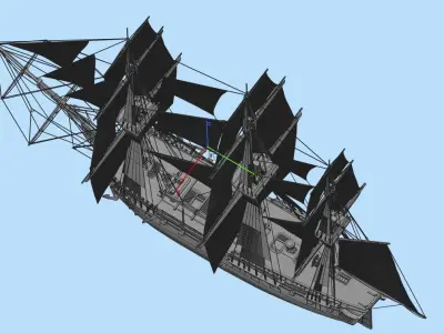 Hermione sailing 3D model