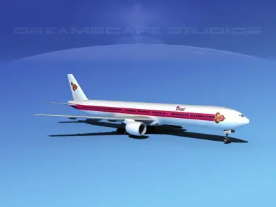 Boeing 777-300 Thai Airways 3D model