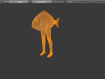 sexy fish Free low-poly 3D model