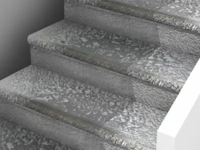Stairs 2 set of concrete steps Free 3D model