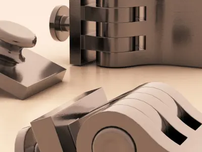 Barrel Hinge for Eyeglasses - Bisagra para Anteojos Low-poly 3D model