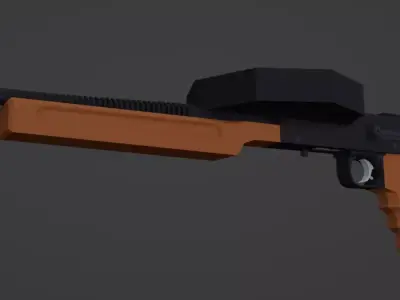 Low Poly American 180 Low-poly 3D model