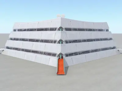 Ziggurat building 3D model