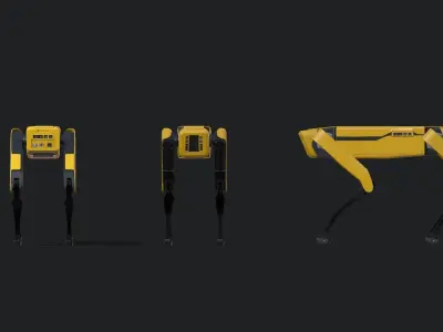 Robot Dog Low-poly 3D model