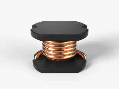 2K PBR Textured Inductor Low-poly 3D model