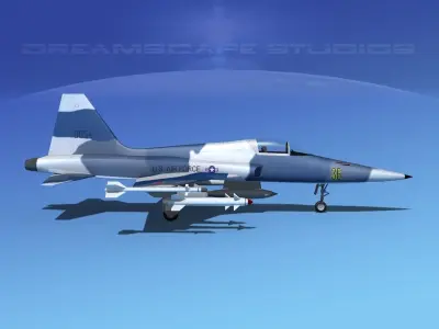 Northrop F-5E Tiger V03 USAF 3D model