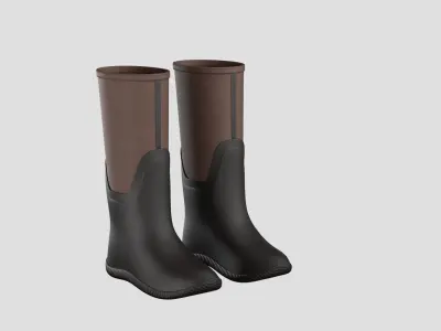 Waterproof Rubber Rain Boots  3D model