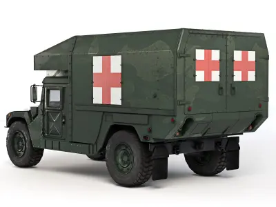 Humvee Military  M997A3 Ambulance 2018 3D model