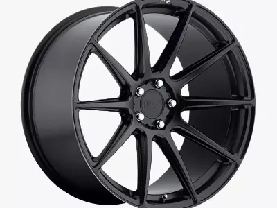Niche Essen Wheel Offset Matte Black Low-poly 3D model