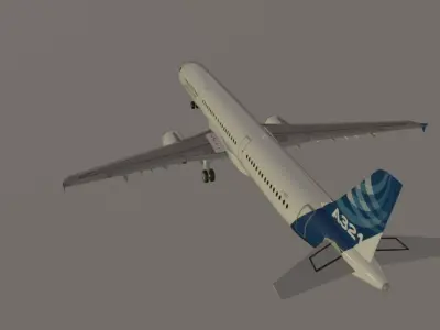 Airbus a321-211 ceo house livery low poly  Low-poly 3D model