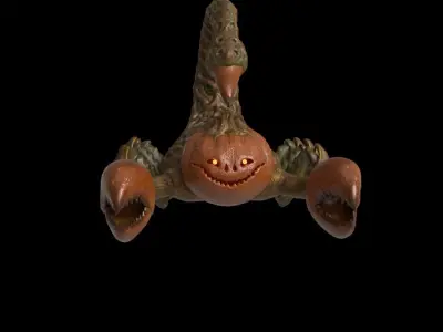 Pumpkin Scorpion Low-poly 3D model