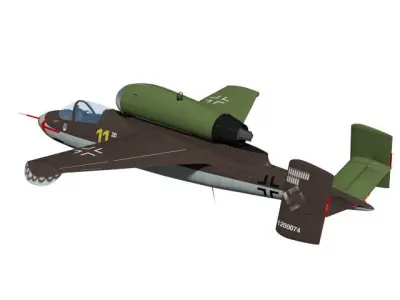 Heinkel He 162 A2 Salamander 3D model