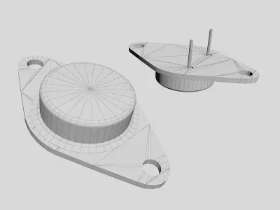 2N3055 transistor Low-poly 3D model