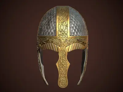 Viking Helmet 02 Low-poly 3D model