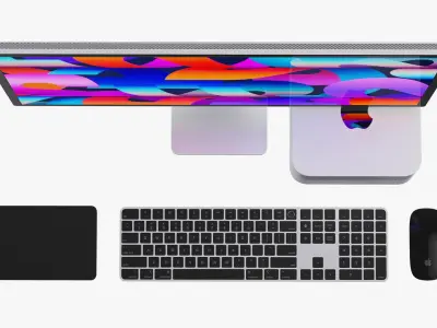 Apple Studio Display and Mac studio full set 3D model