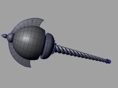 GADA Weapon of the Hindu God Hanuman And MACE Low-poly 3D model