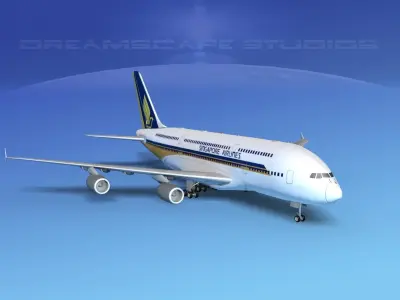 Airbus A380-800 Singapore Airlines 3D model